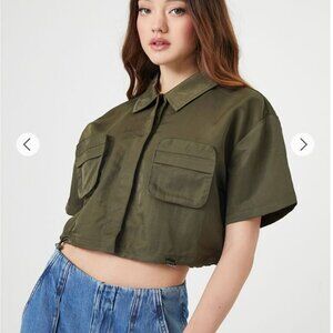 cropped nylon shirt
